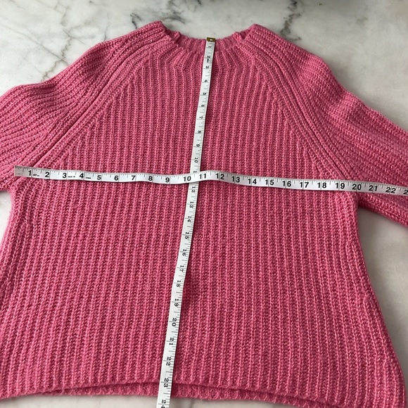 Massimo Dutti Italian Yarn knit sweater Wool Blend Pink S - Picture 3 of 15